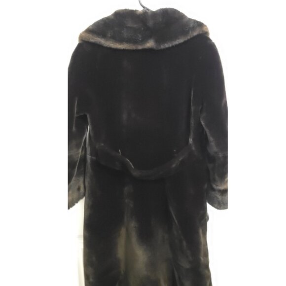 Vintage Russel Taylor Borgazia Dark Brown Faux Fur Coat. - Picture 3 of 9